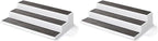 Copco 2555-0188 Non-Skid 3-Tier Spice Pantry Kitchen Cabinet Organizer, 15-Inch, White/Gray (Pack of 2)