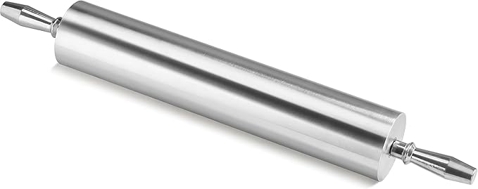 New Star Foodservice Extra Heavy Duty Restaurant Aluminum Rolling Pin, 18", Silver