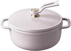 Vermicular Oven Pot 2.0 | Lightweight Enameled Cast Iron Pot | 14cm (1 Qt) | Non-Toxic | Induction-compatible | Dutch Oven | Made in Japan | Matte Himalayan Pink
