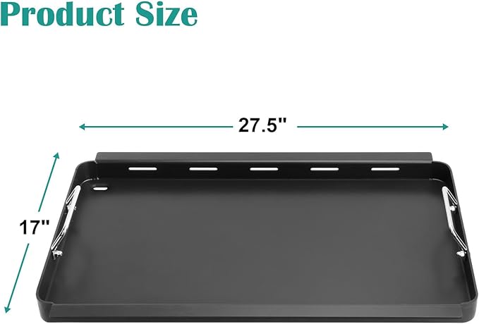 Full-Size Griddle Inserts for Charbroil Commercial Tru Infrared, Flat Top Plate for Charbroil 463276016, 466242715, 466242815, 463257520 463436215 463439915 Grills, Replace for G533-0009-W1 Grates