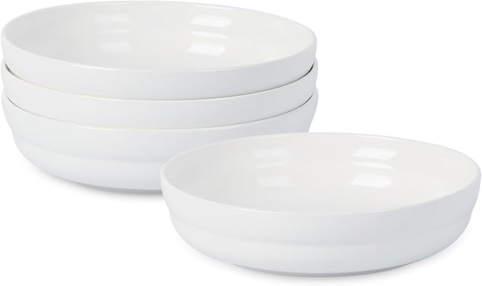 Stone Lain Virtuo 4-Piece Pasta Bowl Set Porcelain, White