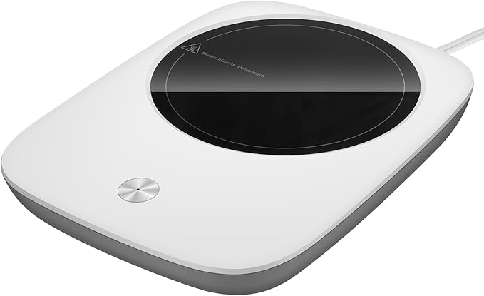 Misby Coffee Mug Warmer, Mug Warmer for Desk Use with Auto Shut Off, Gravity-Induction Coffee Warmer for Coffee Lovers Christmas/Birthday Gift Keep Beverages Coffee Cup Warmer (White)