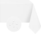Softalker Rectangle Tablecloth, Waterproof & Stain Resistant Table Cloths Wrinkle Free Fabric Washable 210GSM Polyester Table Cover for Spring/Party/Outdoor - 90 x 156 inch,White