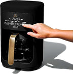 Beautiful Large Capacity 14-Cup Programmable Coffee Maker with 1-4 Cup Mode & Charcoal Filter by Beautiful (Black Sesame)