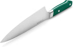 Misen 8" Chef Knife – High Carbon Japanese AUS-10 Stainless Steel – Hybrid German & Japanese Blade – Precision Kitchen Knife for Professionals & Home Cooks – Ultimate Cutting Performance - Green