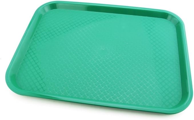 New Star Foodservice Fast Food Tray, Set of 12 (Green, 10 by 14 Inch)