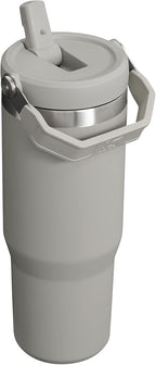 Stanley IceFlow Stainless Steel Tumbler - Vacuum Insulated Water Bottle for Home, Office or Car Reusable Cup with Straw Leak Resistant Flip Cold for 12 Hours or Iced for 2 Days, Ash, 30OZ