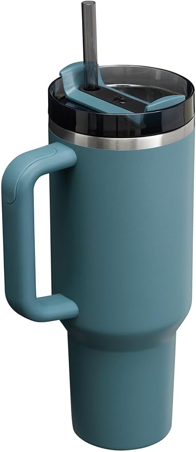 STANLEY Quencher H2.0 Tumbler with Handle and Straw 40 oz | Flowstate 3-Position Lid | Cup Holder Compatible for Travel | Insulated Stainless Steel Cup | BPA-Free | Blue Spruce