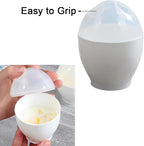 TopHomer 2 Pieces Microwave Boiled Egg Poacher Rapaid Egg Maker Cooking Accessories Kitchen Tool for Home Wedding Birthday