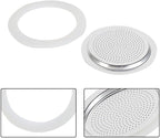 1/2/3/6/9/12 Cup Espresso Maker Replacement Gasket, Coffee Maker Rubber Gasket, Moka Pot Silicone Seal For Espresso Moka Stove Pot, Stovetop Espresso Maker Seal (1 cup+sieve)