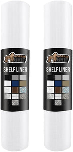 GORILLA GRIP Slip Resistant Drawer and Shelf Liner 2 Pack, Non Adhesive Water Resistant, Easy Clean and Trim, Smooth Surface Liners for Kitchen Cabinet, Shelves, Drawers, Pantry, 12 in x 20 FT, White