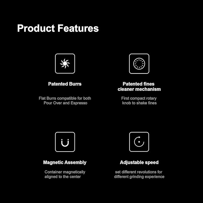 TIMEMORE Sculptor 078S Flat Burr Coffee Bean Grinder, Electric Espresso Grinder with Stepless Coarseness Adjustment, Suitable for Espresso, Pour over, French Press, Cold Brew - White