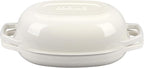 Enameled Cast Iron Dutch Oven Pot with Lid, Oval Dutch Oven for Bread Baking, Bread Oven for Homemade Sourdough Bread Baking, 5qt, White