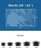 KOOC Slow Cooker Liners 14"x22" 10 Count Extra Large Size Disposable Pot Liners Christmas Cooking Bags Fit 6 qt to 10 qt Pot BPA Free Fresh Locking Seal Design