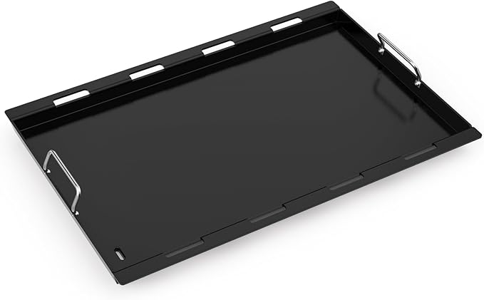 Stanbroil 6789 Full Size Griddle Insert for Weber Genesis 4-Burner 400 Series Gas Grill, Nonstick Coating Flat Top Griddle for Weber Genesis I&II 410 415 425s 435 440, Black