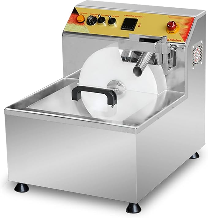 Commercial Chocolate Fountain Machine Chocolate Melting Tempering Machine Commercial Hot Chocolate Heater 1200W 12.4L 110V Vibration 8kg/batch