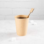 Restaurantware 7 Inch Coffee Stirrers 100 Disposable Coffee Stir Sticks - Square Top Sturdy Natural Bamboo Drink Stirrers Stirrers For Hot and Cold Beverages Break-Resistant