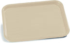 Carlisle FoodService Products Fast Food Cafeteria Tray 14" x 18", Durable Polypropylene with Slip-Resistant Surface, Stackable for Cafes and Schools, BPA-Free, Beige