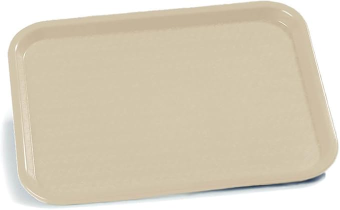 Carlisle FoodService Products Cafe Plastic Fast Food Tray, 14" x 18", Beige, (Pack of 12)