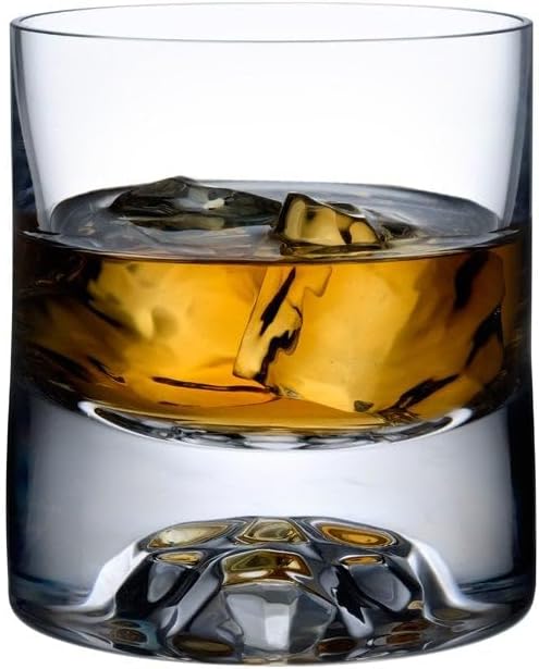 NUDE Whiskey Glasses Set of 4 SOF – 8.5 oz Premium Lead-Free Crystal Old Fashioned Rocks Glasses for Whisky, Scotch & Bourbon – Heavy Base, Dishwasher Safe, Gift Boxed Barware Luxury Gift Set