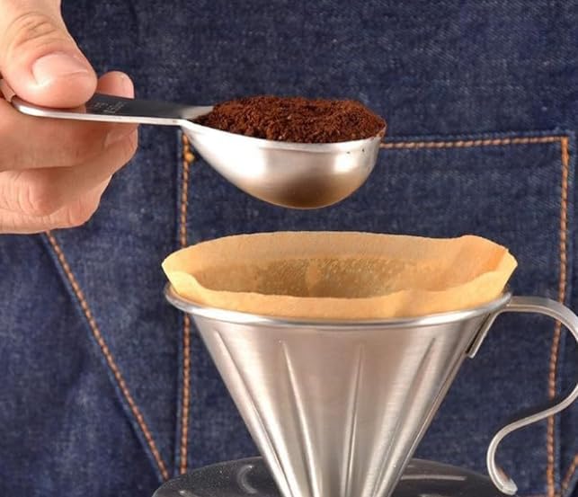 4-Pack Coffee Scoop – 1 Tablespoon (15ml) Stainless Steel Measuring Spoons, Compact Short Handle for Ground Coffee, Tea, and Powder