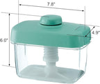 Instant Pickle Maker Vegetable Press Tsukemono Container Rectangle Made in Japan BPA Free (Green 1.6L)