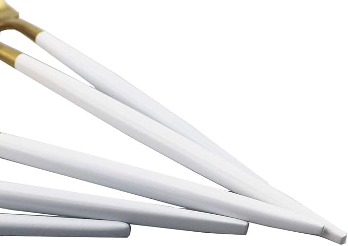 JASHII Luxury Wthie Gold Flatware, Silverware Sets, 20-piece Elegant Cute 18/10 Stainless Steel Silverware Set for Eating Home Kitchen Hotel Restaurant, Service Sets for 4 People, Dishwasher Safe