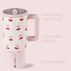 HydroJug Kids - 20 oz Insulated Kids Water Bottle with Flip Straw & Handle | Leak-Proof & Durable | Perfect for School, Sports, Lunch, Travel & Camp, Sweet Cherry