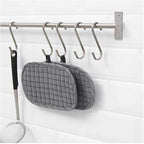 Premium Chefmate Stainless Steel Gourmet Kitchen 15 Inch Wall Mount Rail and 10 S Hooks Set Utensil Pot Pan Lid Rack Storage Organizer, Silver (15 Inch)