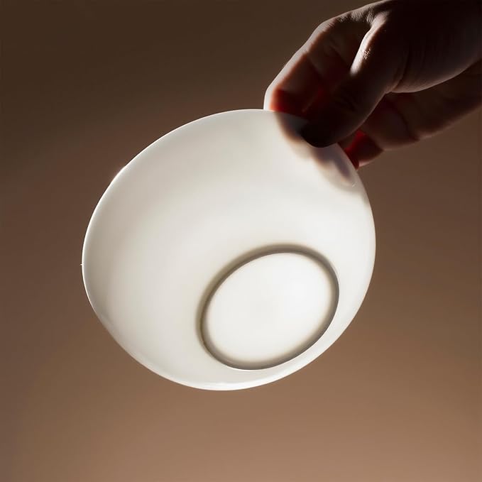 KINGSTONE Bone China Dinnerware Sets, 24-Piece Dinnerware Set for 8, Lightweight Durable, Dishwasher Safe, Tableware for Daily Use with Elegant Design, White