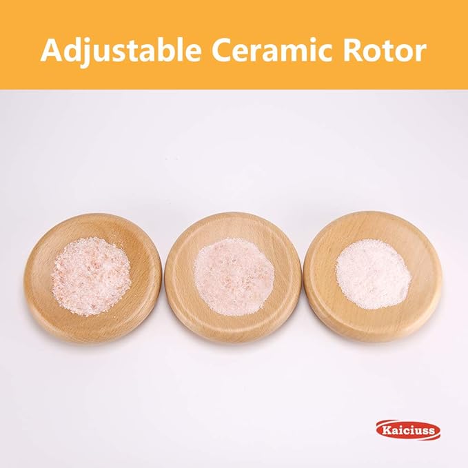 Salt Pepper Grinder Mill Arcylic,the Best Peppercorn Grinder with Adjustable Mill-Clear