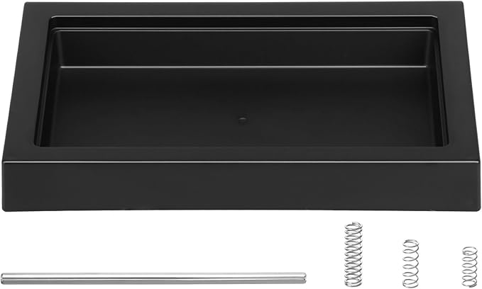 Low Profile Thin Drip Tray and 6 Bar 9 Bar 12 Bar OPV Spring Modification Kit with Long Stainless Steel Tube, Compatible with Pro Gaggia Classic Espresso Coffee Machine (5 Piece Set)