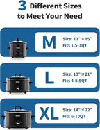 KOOC Slow Cooker Liners 14"x22" 30 Count Extra Large Size Disposable Pot Liners Cooking Bags Fit 6 qt to 10 qt Pot BPA Free Fresh Locking Seal Design