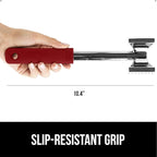 GORILLA GRIP Patented Dual-Sided Meat Tenderizer, Heavy Duty Kitchen Mallet with Soft Handle, Spiked Side Tenderizes and Smooth Flattens, Maximize Food Flavor, Commercial Grade Chicken Pounder, Red