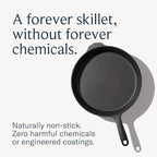 Field Company 10.25-Inch Cast Iron Skillet – Pre-Seasoned Frying Pan for Searing, Baking & Everyday Cooking, Lighter & Easy to Handle, Smooth, Made in USA (No.8, 2–4 Servings)