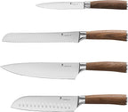 Natura Series 4 PCS Chef Knife Set with Gift Box, Ultra Sharp Kitchen Knives with Natural Wooden Handles
