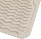 Silicone Dish Drying Mat for Multiple Usage,Easy clean,Eco-friendly,Heat-resistant Silicone Mat for Kitchen Counter,Sink,Bar,Bottle,or Cup Tapioca M 17 inches x 6 inches