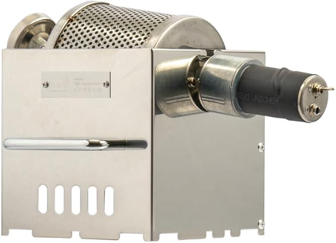 KALDI Mini Home Coffee Gas Roaster - 200g Capacity, Choice of Manual Handle or Motor Drive, Hopper/Sampler as option, Gas Burner Required (Motorized, Roaster Only)