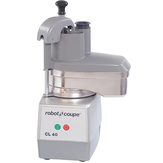 Robot Coupe CL40 NODISC Single-Speed Cutter Mixer Continuous Feed Commercial Food Processor with Side Discharge, 120v (Discs NOT Included)