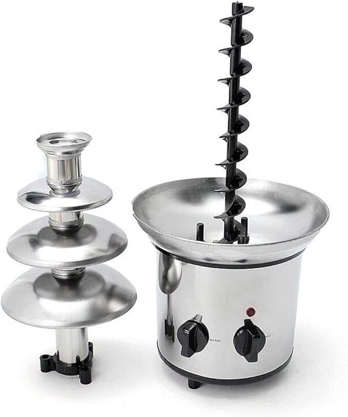 Chocolate Fountain Machine 4 Tier Electric Chocolate Fondue Fountain Machine 4-Pound Capacity for Chocolate Candy Butter Cheese