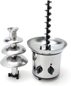 Chocolate Fountain Machine 4 Tier Electric Chocolate Fondue Fountain Machine 4-Pound Capacity for Chocolate Candy Butter Cheese