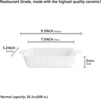 7" x 4.5" Rectangular Au Gratin Baking Dishes, Set of 2, Porcelain Baking pan Oven Safe, Roasting Lasagna Pans, for Casserole Dish, Pie Plate, Baking, scalloped, potatoes, shepherds pie