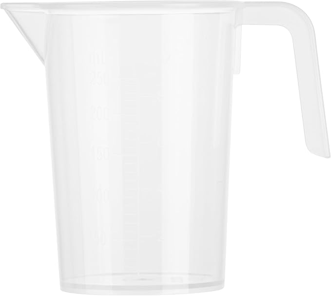 Restaurantware Measuring Cups, 8 Ounce Pack of 10 Conical Spout Baking Measuring Cups, Liquid Scaling Vessel with I-Beam Handle, Embossed Graduations, Clear, Break and Crack Resistant for Baking