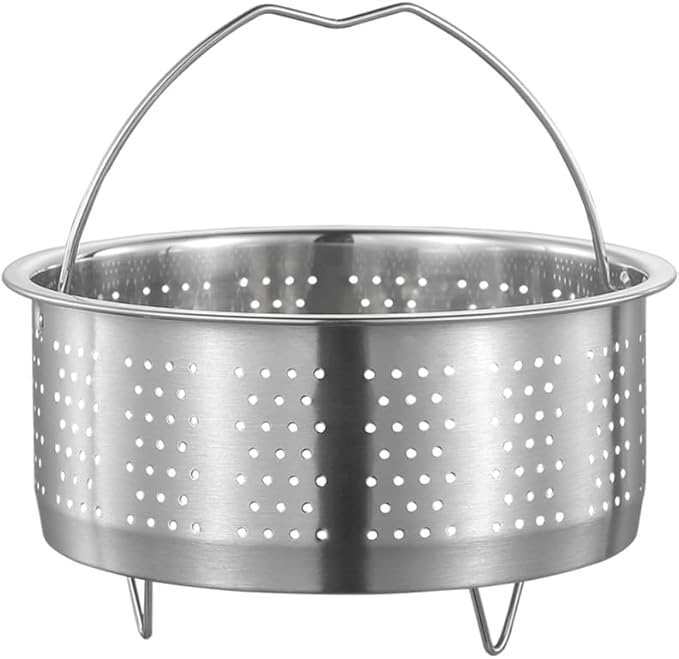 UPKOCH Mesh Strainer Steamer Basket Stainless Steel Vegetable Steamer Basket Steam Cooking Insert for Dumpling Steaming Basket with Handle for Veggie Fish Seafood Cooking, 20cm