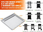 7637 Full-Size Griddle Insert for Weber Spirit I & II 200 Series Gas Grills, Flat Top Griddle for Spirit E210 E220 E215 S210 S220 Grill, Outdoor Indoor Griddle with Removable Handles