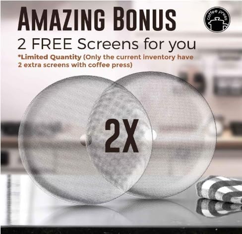 Extra Large French Press Coffee Maker 59 oz (1.75L), Large Capacity Stainless Steel Big French Press XL, Thermal Insulated Black Coffee Maker with Double Walled Insulation, Gray