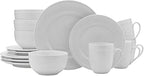 Everyday White by Fitz and Floyd, Beaded 16 Piece Dinnerware Set, Service for 4