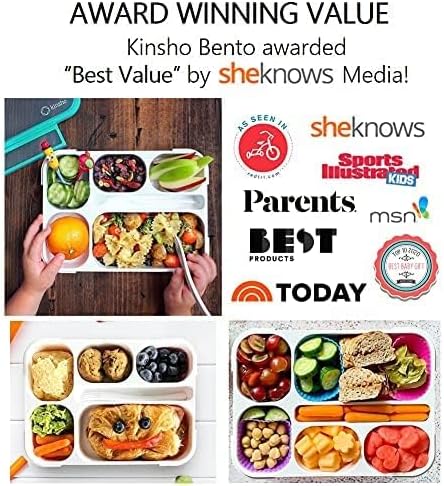 Bento-Box with Bag and Ice Pack. Lunch Boxes Snack Containers for Kids Boys Girls Adults. 6 Compartments, Leakproof Portion Container Boxes Insulated Bags for School Lunches, BPA Free, Orange