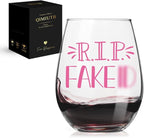 21st Birthday Wine Glass, RIP FAKE ID 21st Birthday Gifts for Her, Funny Gift Ideas for Sister, Friend, Coworker,BFF, Women,Daughter-117