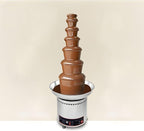 7-Tier Electric Stainless Steel Chocolate Melts Dipping Fondue Fountain Commercial Chocolate Fondue Fountain Machine 110V Chocolate Waterfall Heated Melting Machine for Party